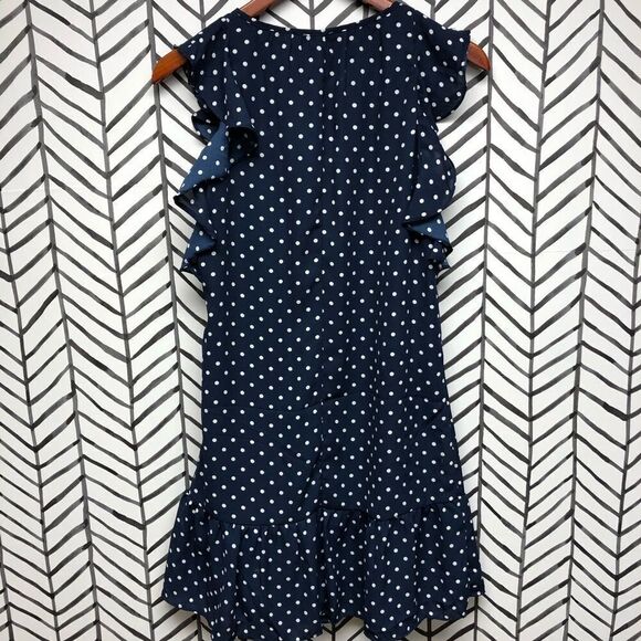 J. Crew Printed Flutter Sleeve Polka Dot Dress - Picture 2 of 3